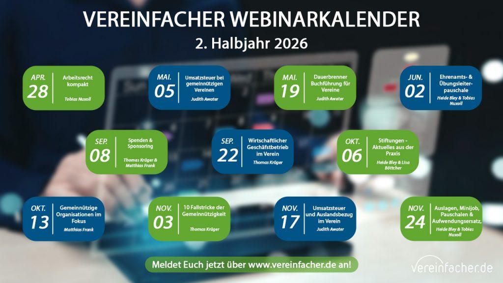 Webinare 2. Halbjahr 2026
